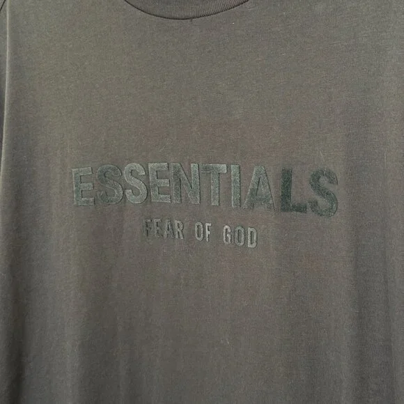 Essentials Fear of God FOG Shirt Dress With Pockets Black Mock Neck Midi Length - Picture 3 of 6